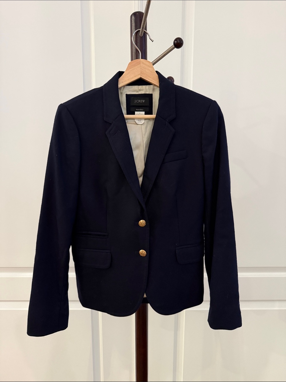 J. Crew Navy Blazer with Gold Buttons